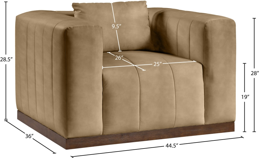 Fauteuil d'appoint rembourré en chenille Vivi