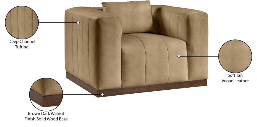 Fauteuil d'appoint rembourré en chenille Vivi