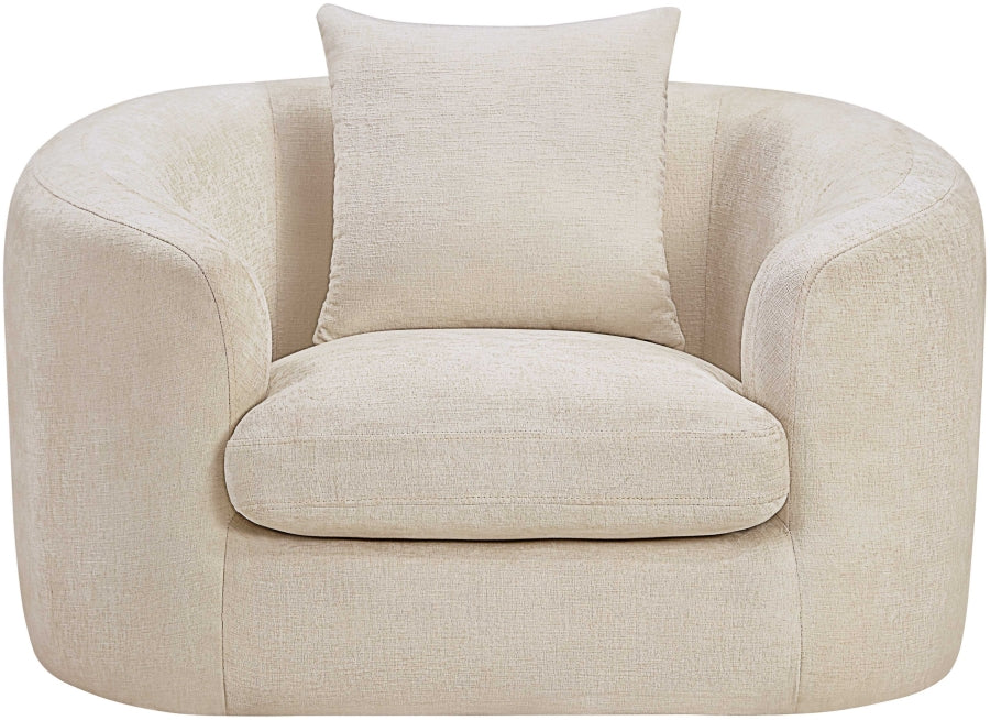 Fauteuil d'appoint rembourré en chenille Vivi