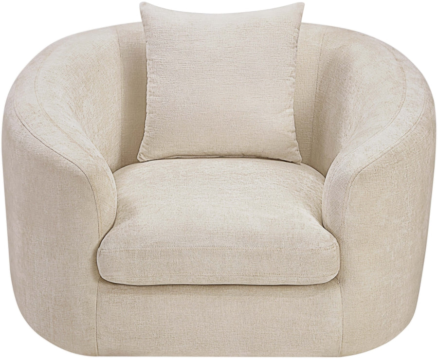 Fauteuil d'appoint rembourré en chenille Vivi