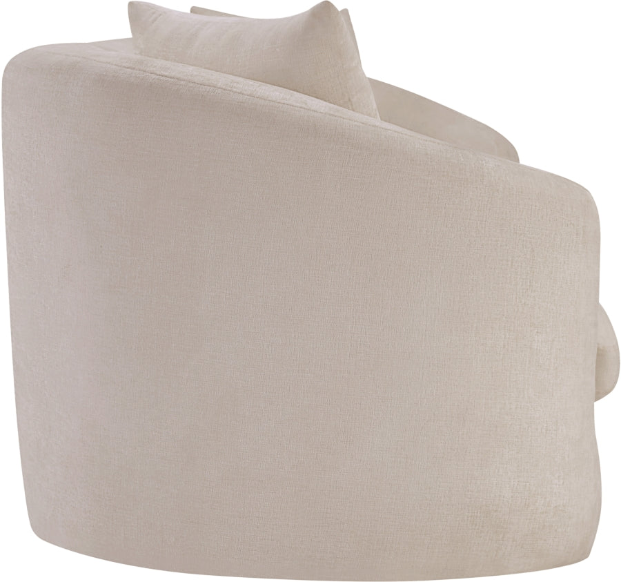 Canapé rembourré en tissu chenille Penelope