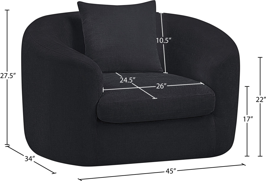 Fauteuil d'appoint rembourré en chenille Vivi