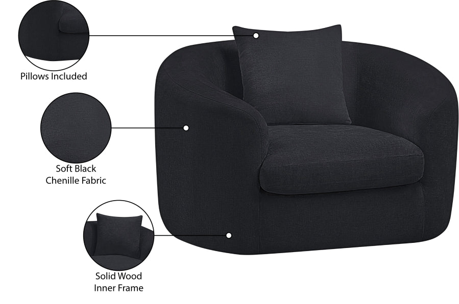 Fauteuil d'appoint rembourré en chenille Vivi
