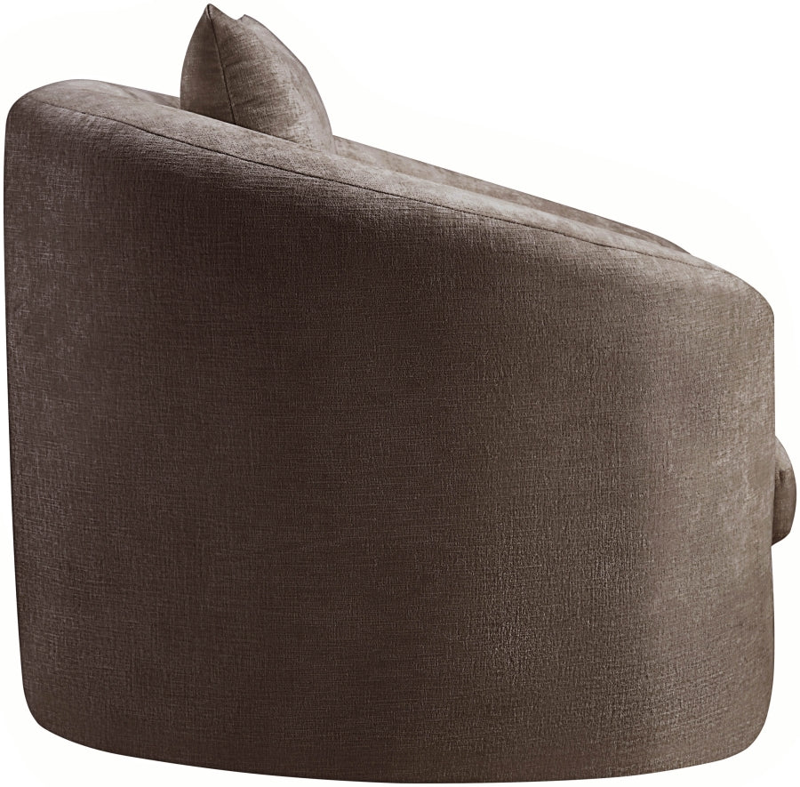 Fauteuil d'appoint rembourré en chenille Vivi