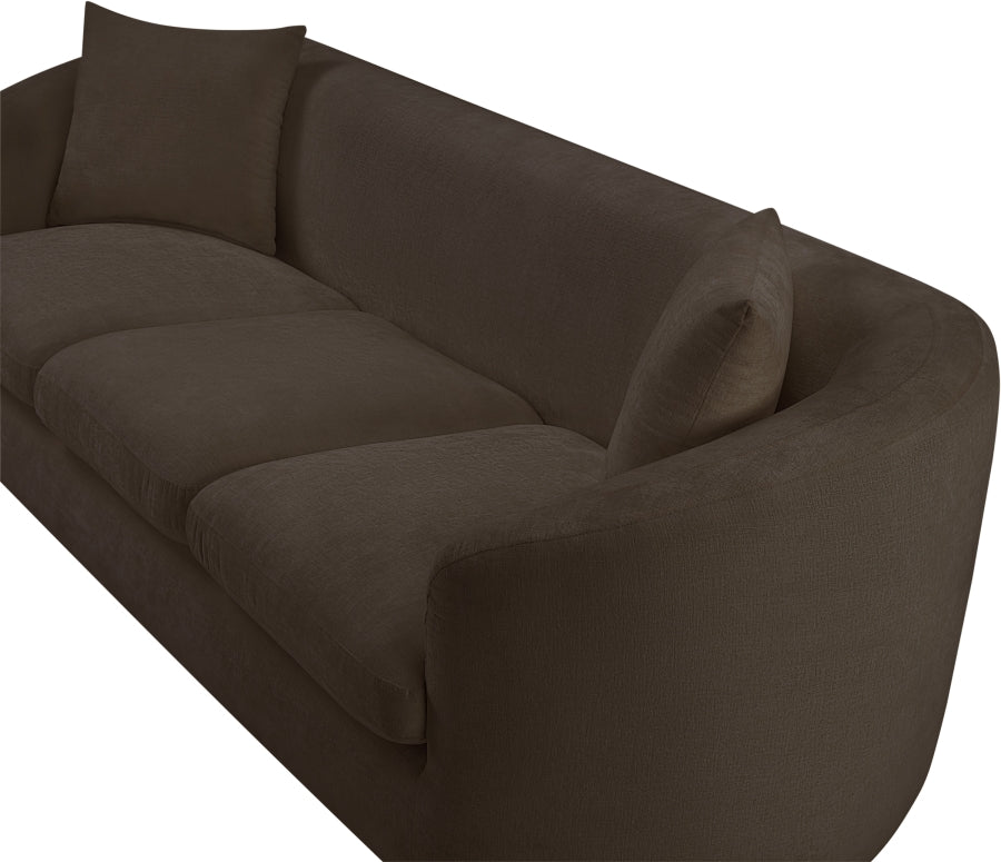 Canapé rembourré en tissu chenille Penelope
