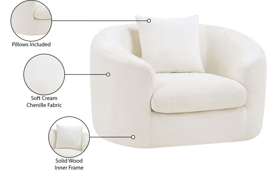 Fauteuil d'appoint rembourré en chenille Vivi