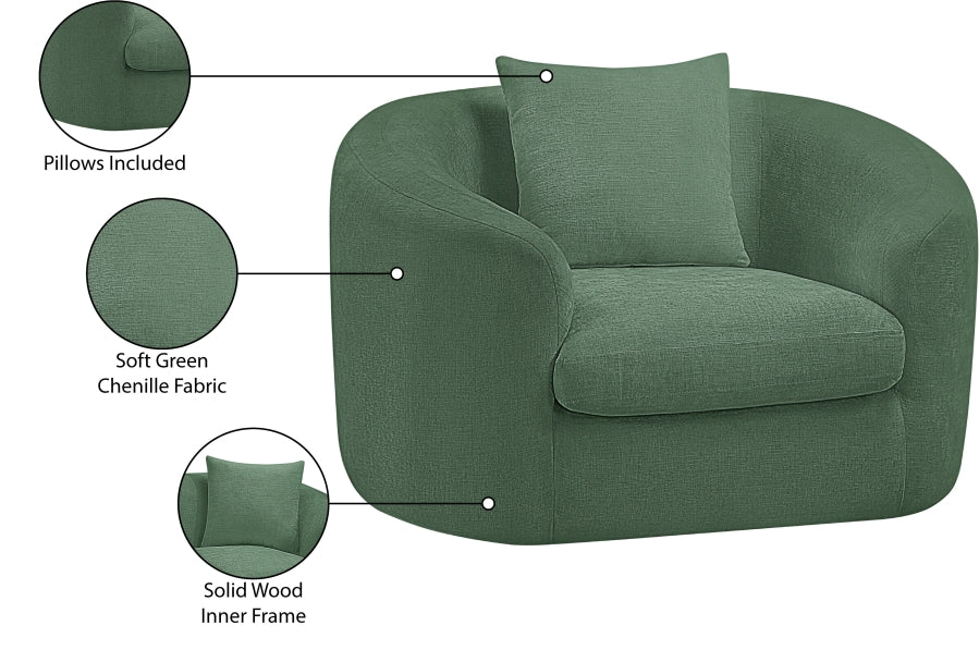 Fauteuil d'appoint rembourré en chenille Vivi