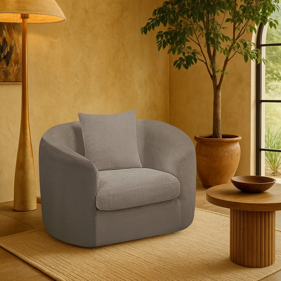 Fauteuil d'appoint rembourré en chenille Vivi
