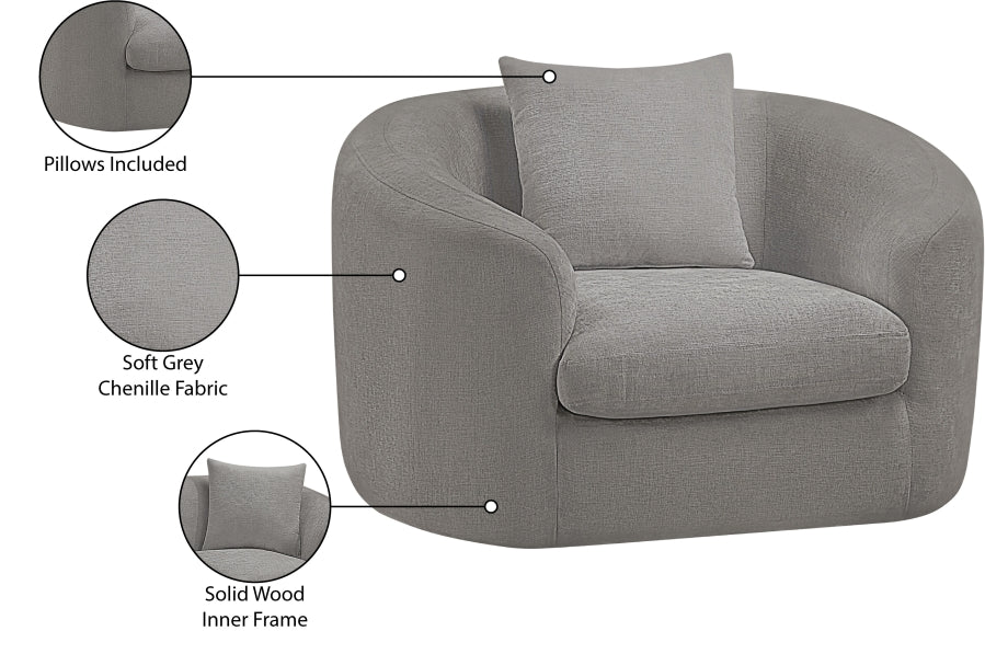 Fauteuil d'appoint rembourré en chenille Vivi