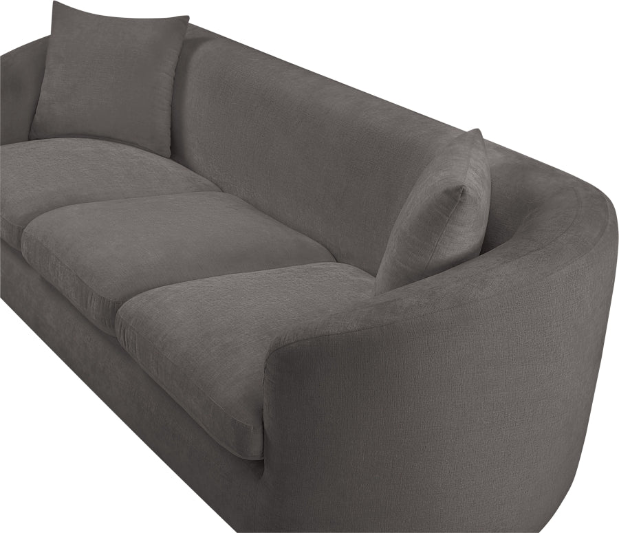 Canapé rembourré en tissu chenille Penelope