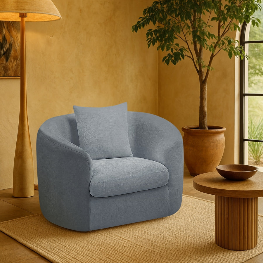 Fauteuil d'appoint rembourré en chenille Vivi
