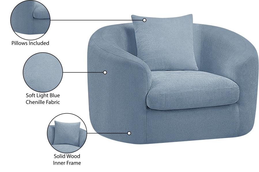 Fauteuil d'appoint rembourré en chenille Vivi
