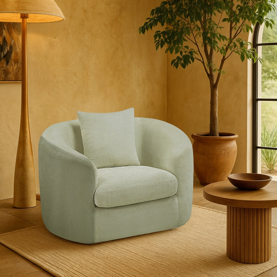 Fauteuil d'appoint rembourré en chenille Vivi