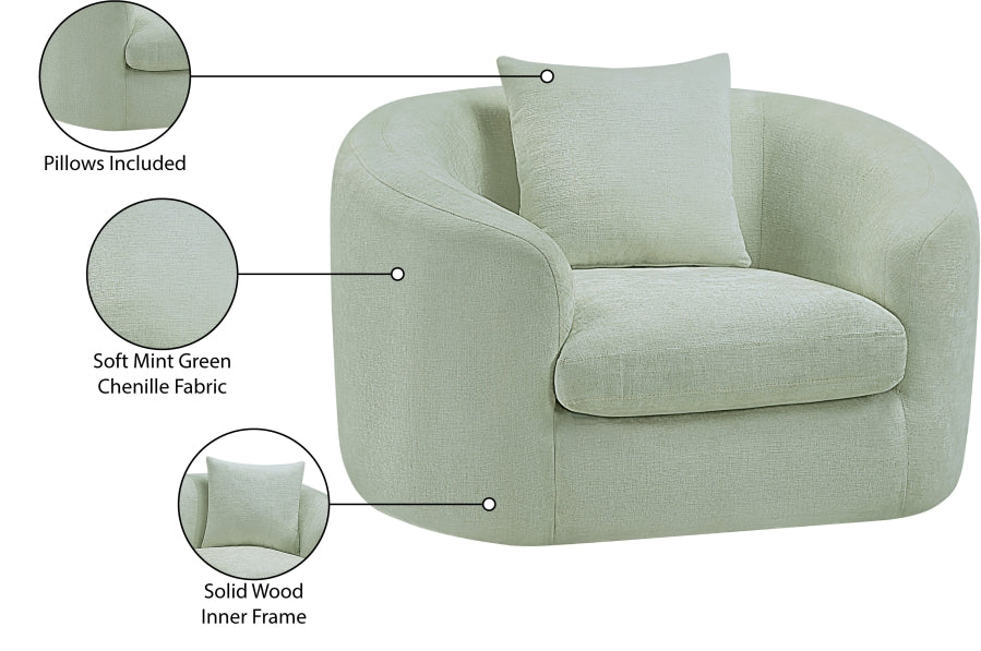 Fauteuil d'appoint rembourré en chenille Vivi