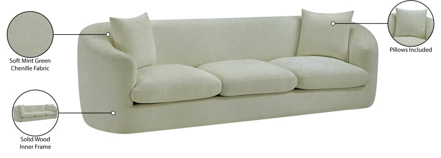 Canapé rembourré en tissu chenille Penelope
