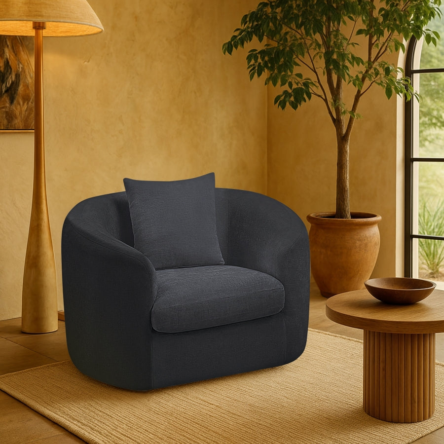 Fauteuil d'appoint rembourré en chenille Vivi
