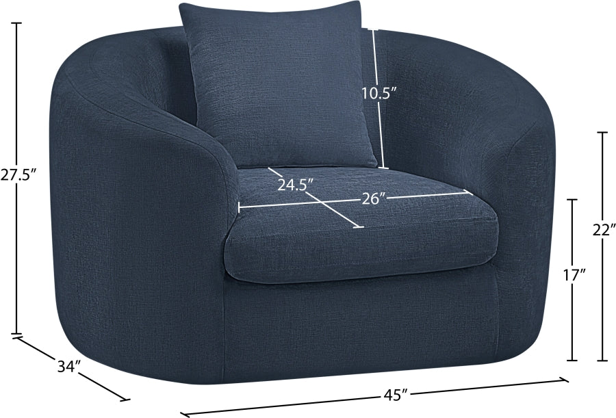 Fauteuil d'appoint rembourré en chenille Vivi