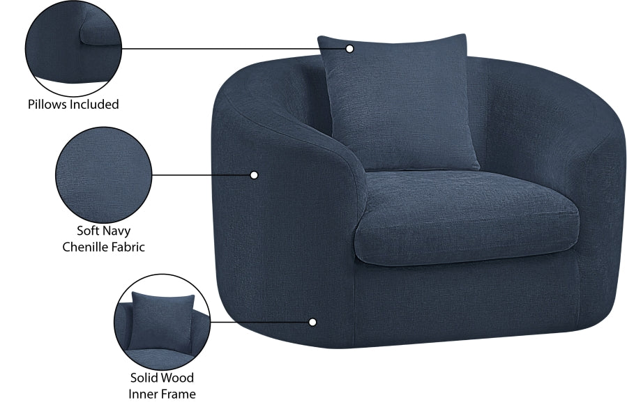 Fauteuil d'appoint rembourré en chenille Vivi