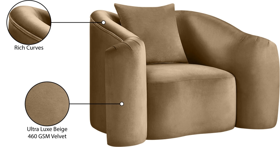 Destin Velvet Upholstered Accent Chair