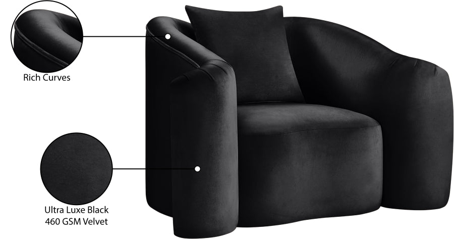 Destin Velvet Upholstered Accent Chair
