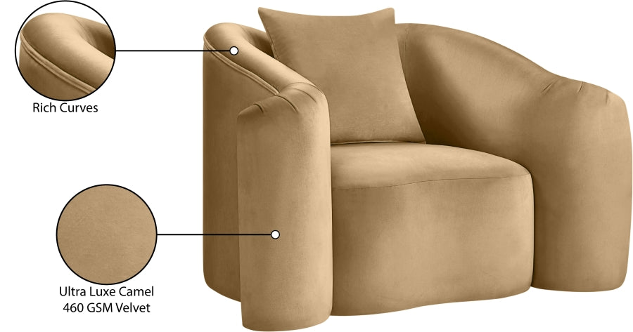 Destin Velvet Upholstered Accent Chair