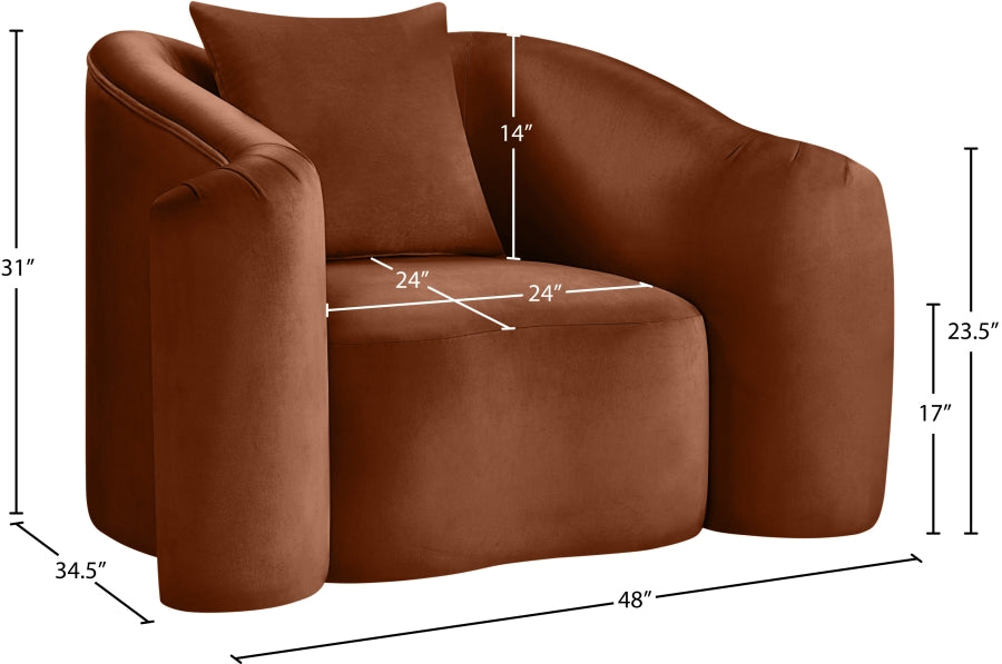 Destin Velvet Upholstered Accent Chair