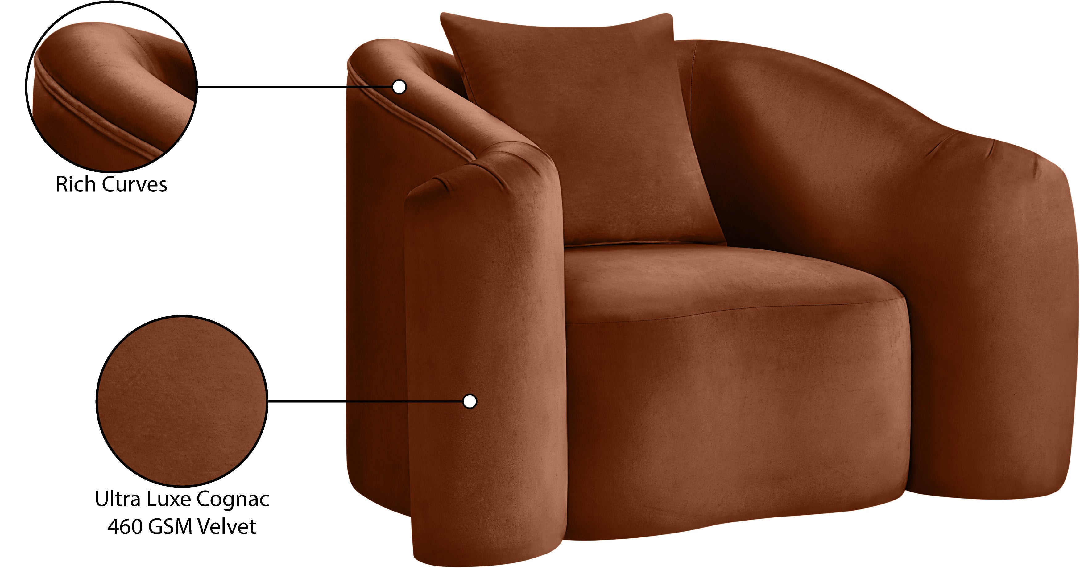 Destin Velvet Upholstered Accent Chair