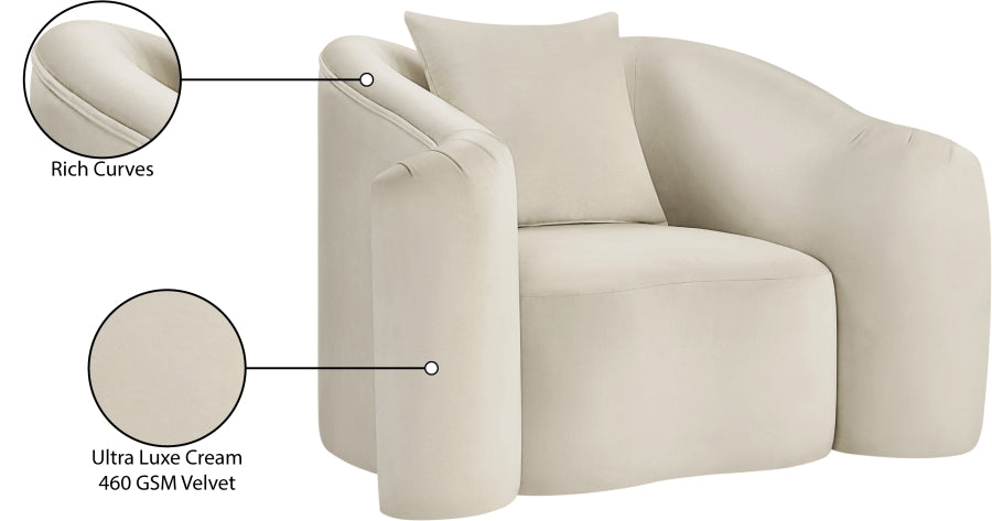 Destin Velvet Upholstered Accent Chair