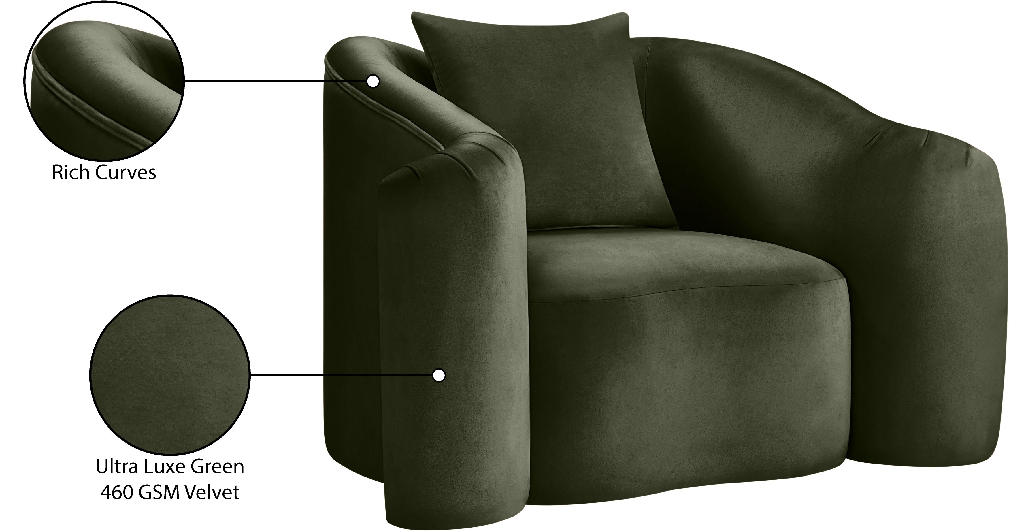 Destin Velvet Upholstered Accent Chair