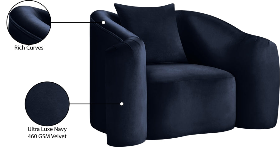 Destin Velvet Upholstered Accent Chair