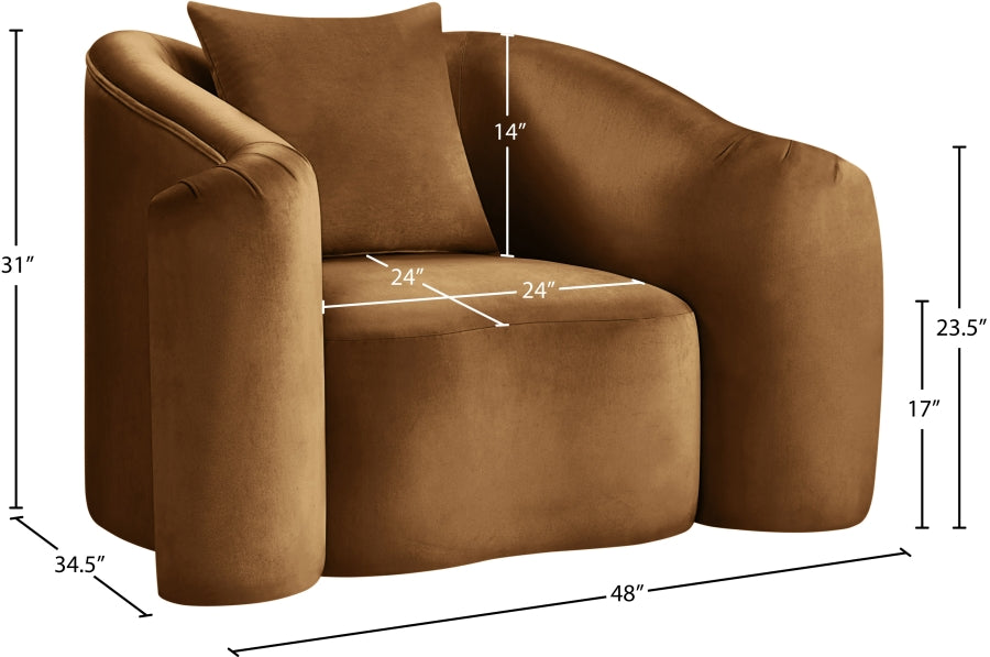 Destin Velvet Upholstered Accent Chair