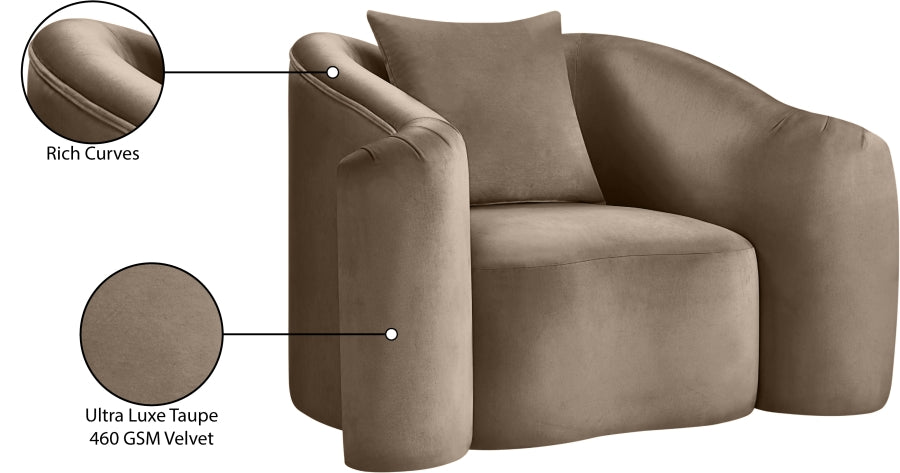 Destin Velvet Upholstered Accent Chair