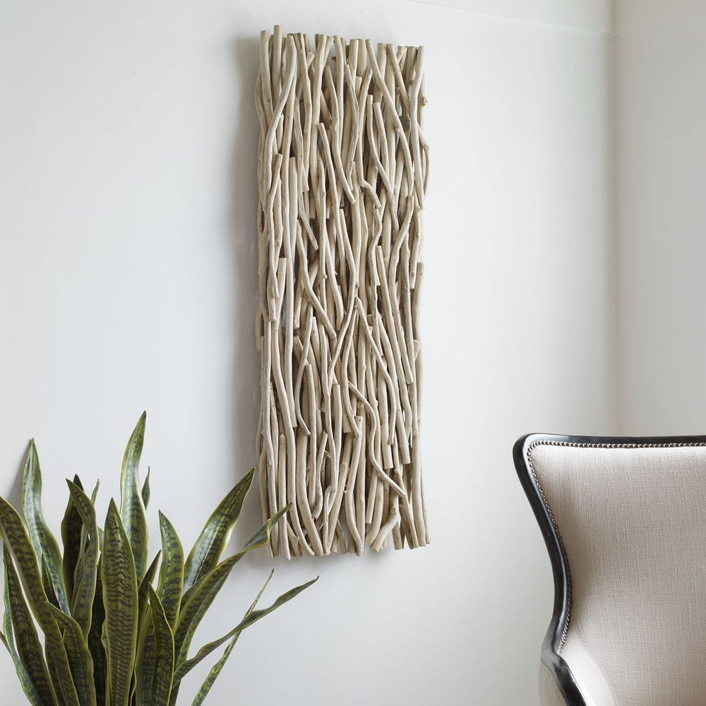 Gathered Teak Wood Wall Decor