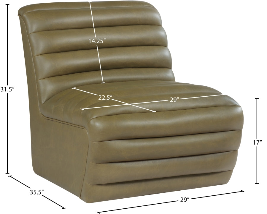 Fauteuil d'appoint rembourré en chenille Vivi