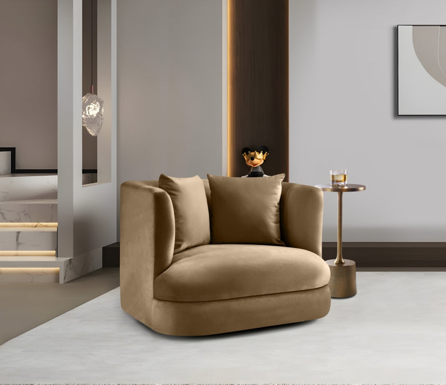 Fauteuil d'appoint rembourré en chenille Vivi