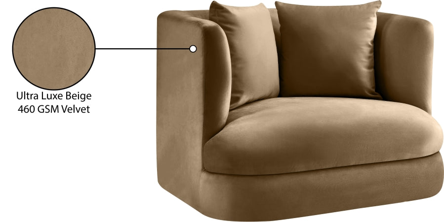 Fauteuil d'appoint rembourré en chenille Vivi