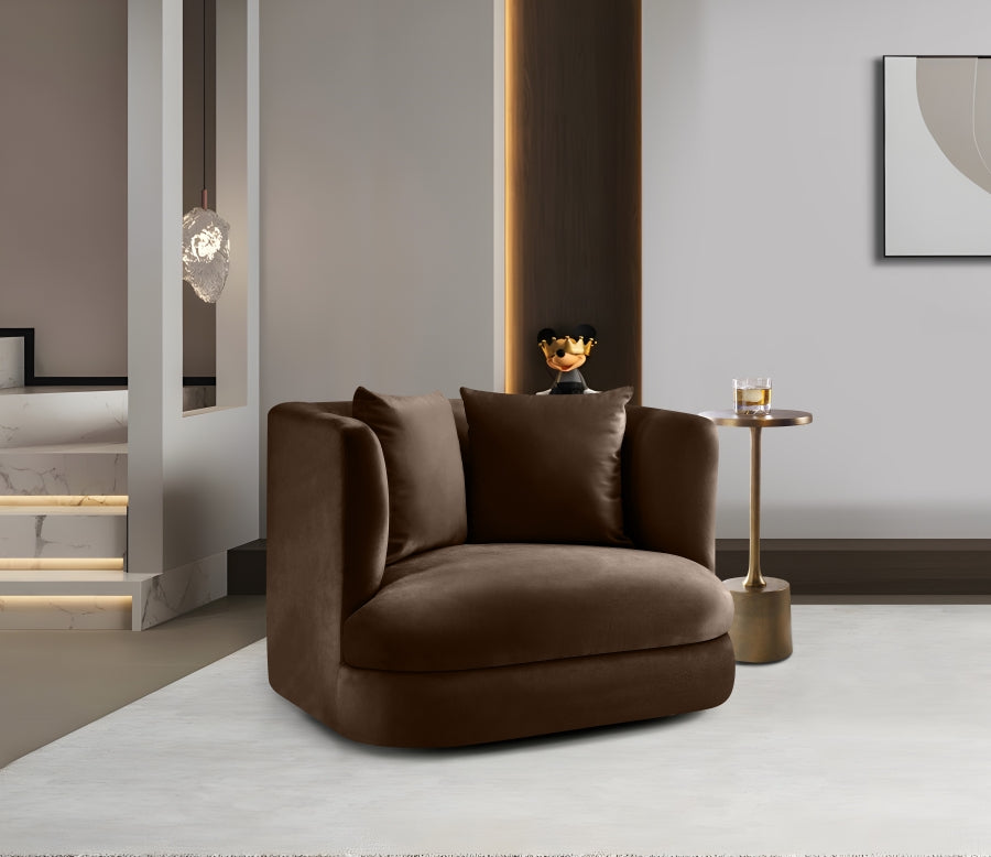 Fauteuil d'appoint rembourré en chenille Vivi