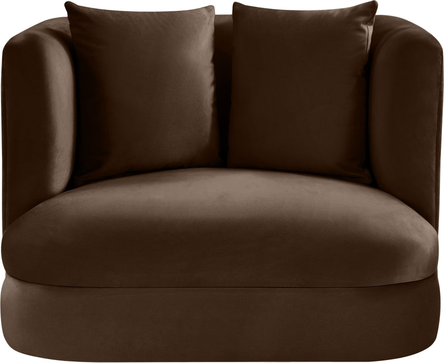 Fauteuil d'appoint rembourré en chenille Vivi