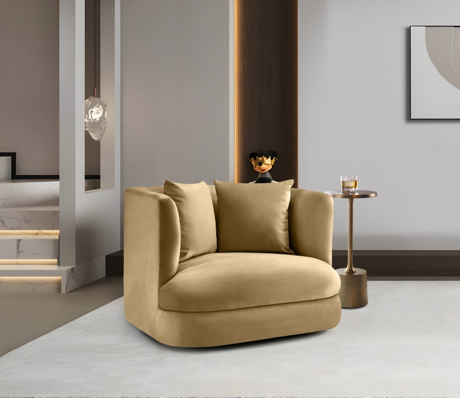 Fauteuil d'appoint rembourré en chenille Vivi