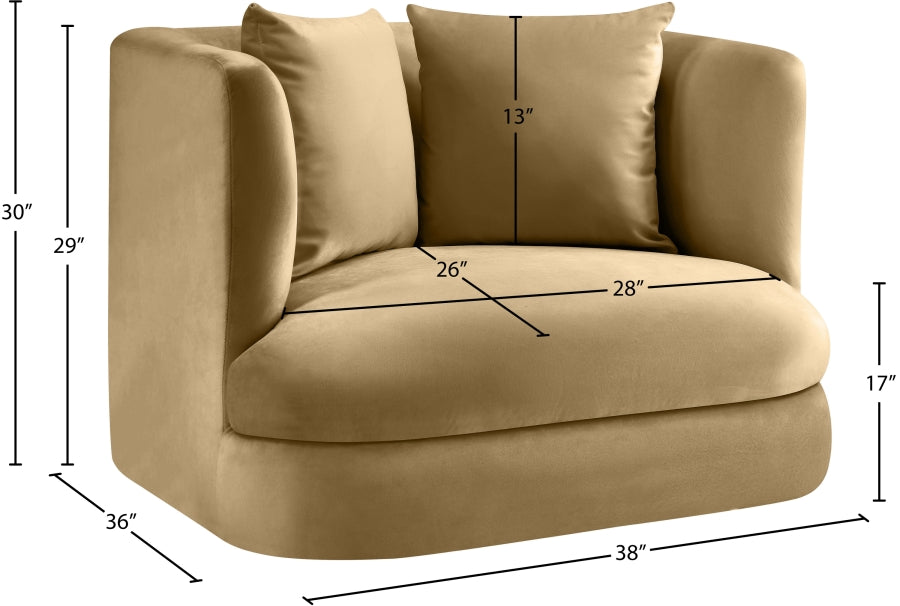 Fauteuil d'appoint rembourré en chenille Vivi