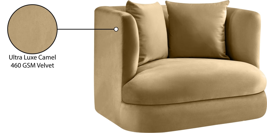 Fauteuil d'appoint rembourré en chenille Vivi