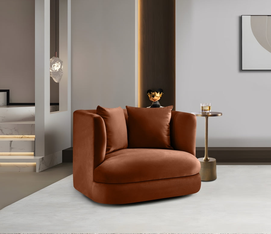 Fauteuil d'appoint rembourré en chenille Vivi