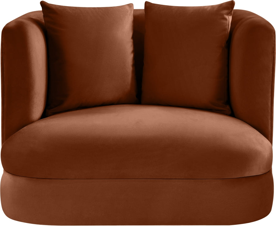 Fauteuil d'appoint rembourré en chenille Vivi