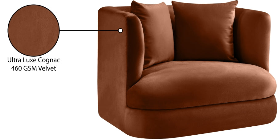 Fauteuil d'appoint rembourré en chenille Vivi