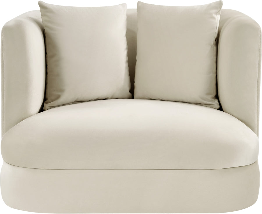 Fauteuil d'appoint rembourré en chenille Vivi