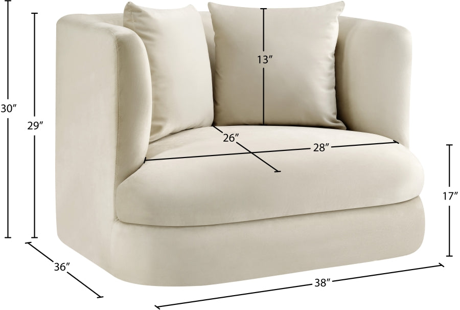 Fauteuil d'appoint rembourré en chenille Vivi