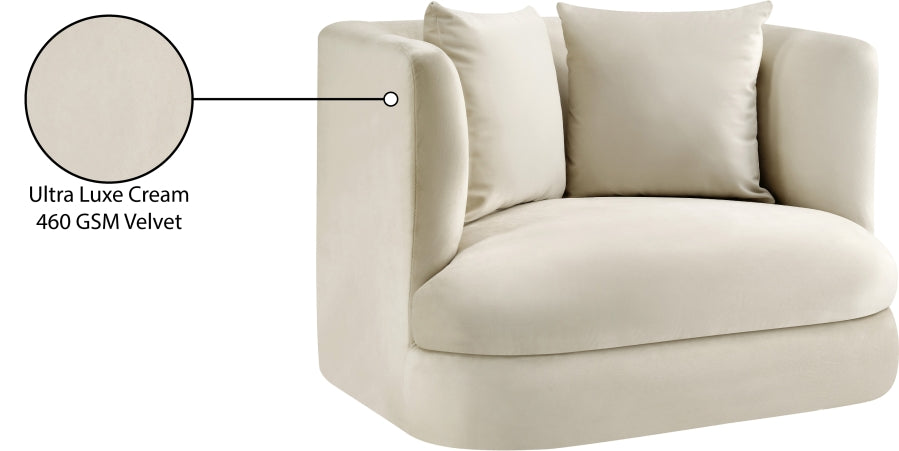 Fauteuil d'appoint rembourré en chenille Vivi