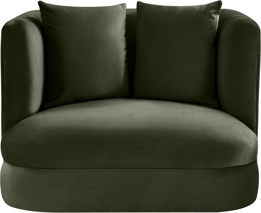 Fauteuil d'appoint rembourré en chenille Vivi