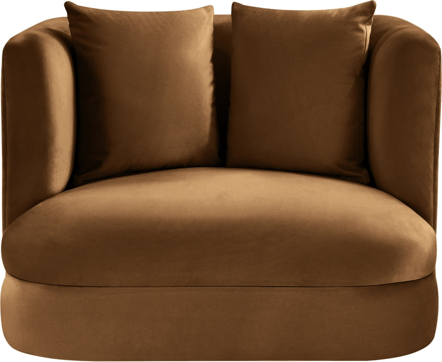 Fauteuil d'appoint rembourré en chenille Vivi