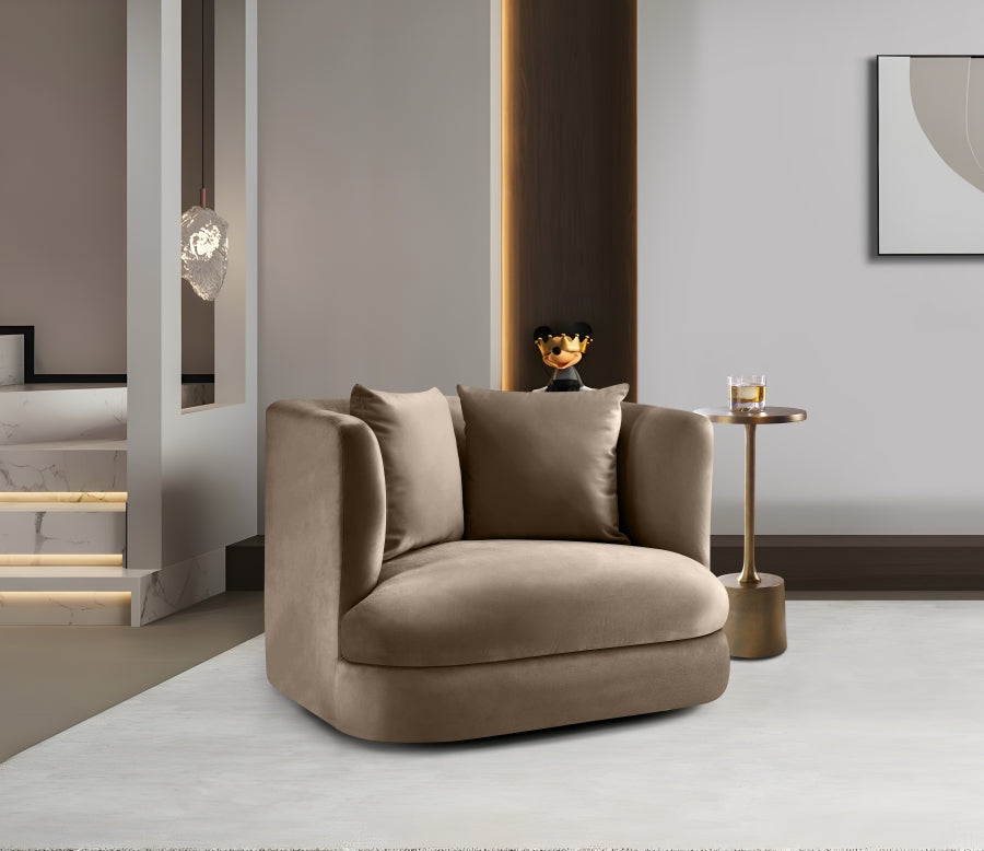 Fauteuil d'appoint rembourré en chenille Vivi